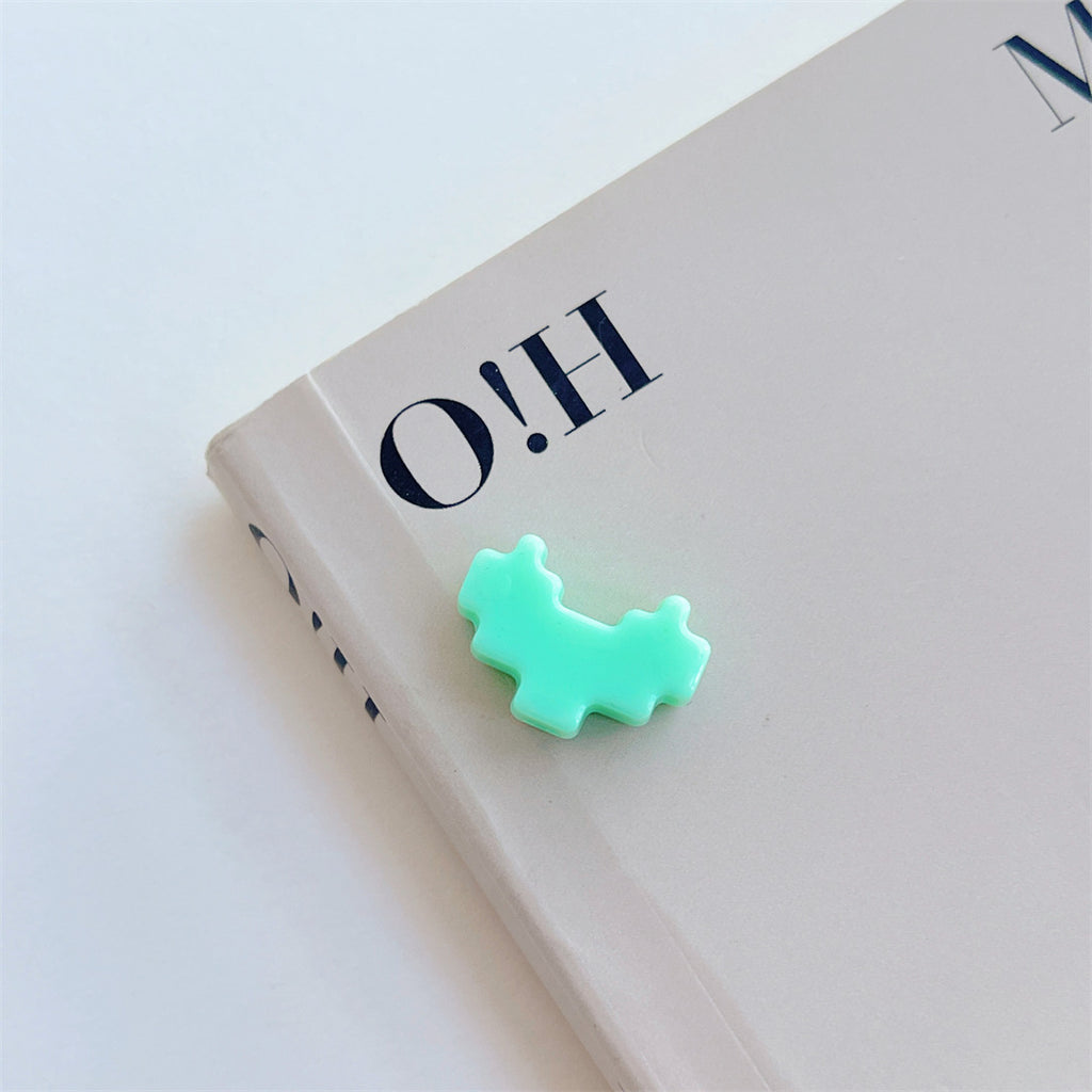 Colorful Pixel Heart Acrylic Beads – Painted Heart Frame Beads for DIY Phone Charms, Bracelets, Keychains & Jewelry Making