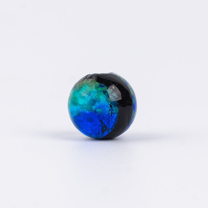 Japanese-Style Silver Foil Gradient Glazed Beads