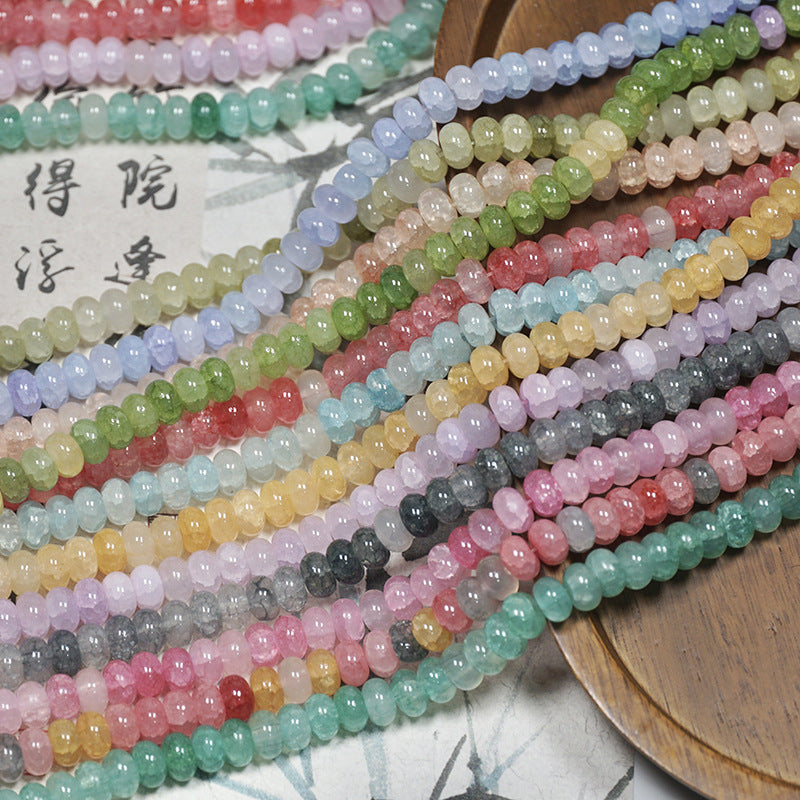 Jade-Style Glazed Abacus Spacer Beads