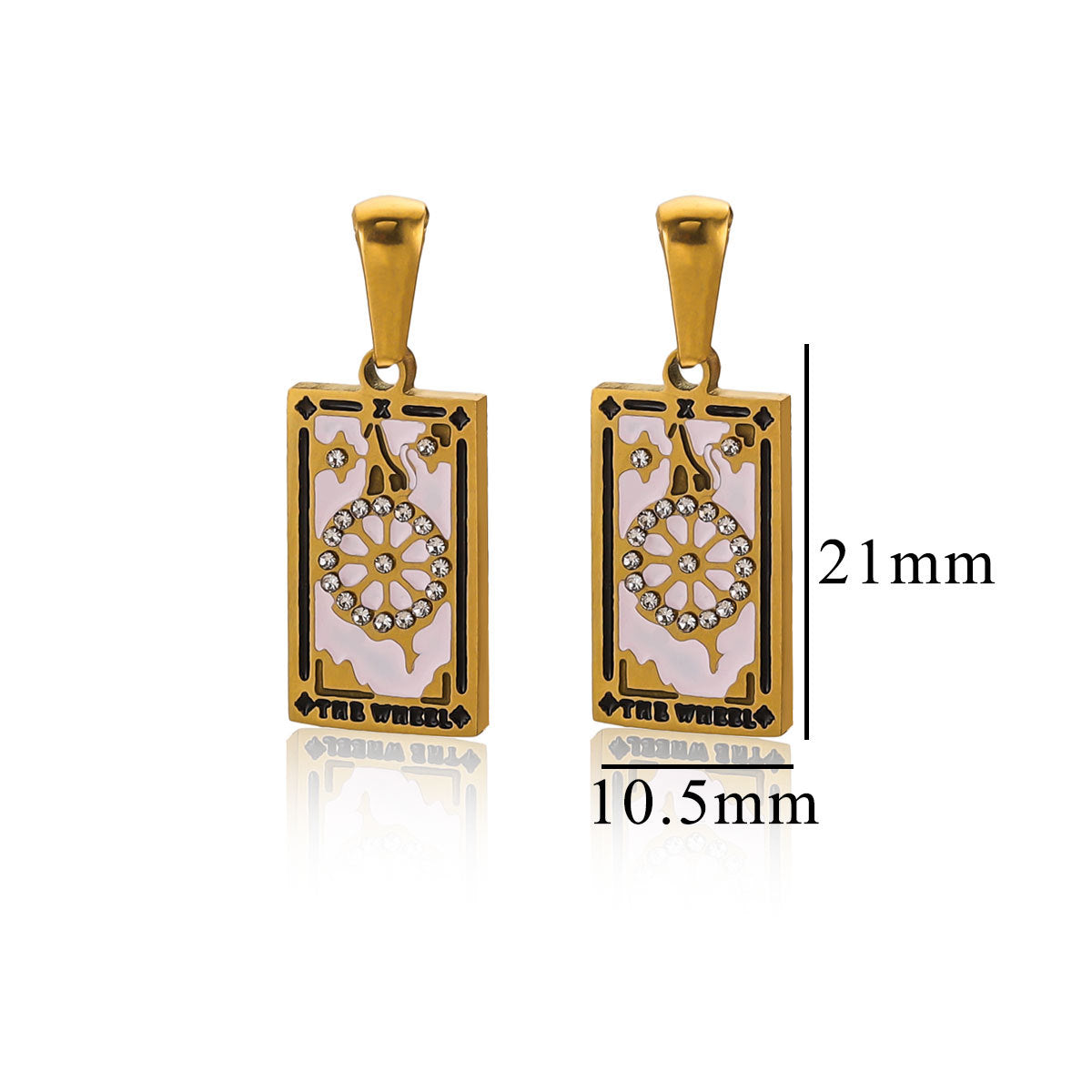 Vintage Tarot Card Pendant Charm
