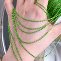 Mini Green Rice Bead Fringe Stainless Steel Chain – 18 Meters