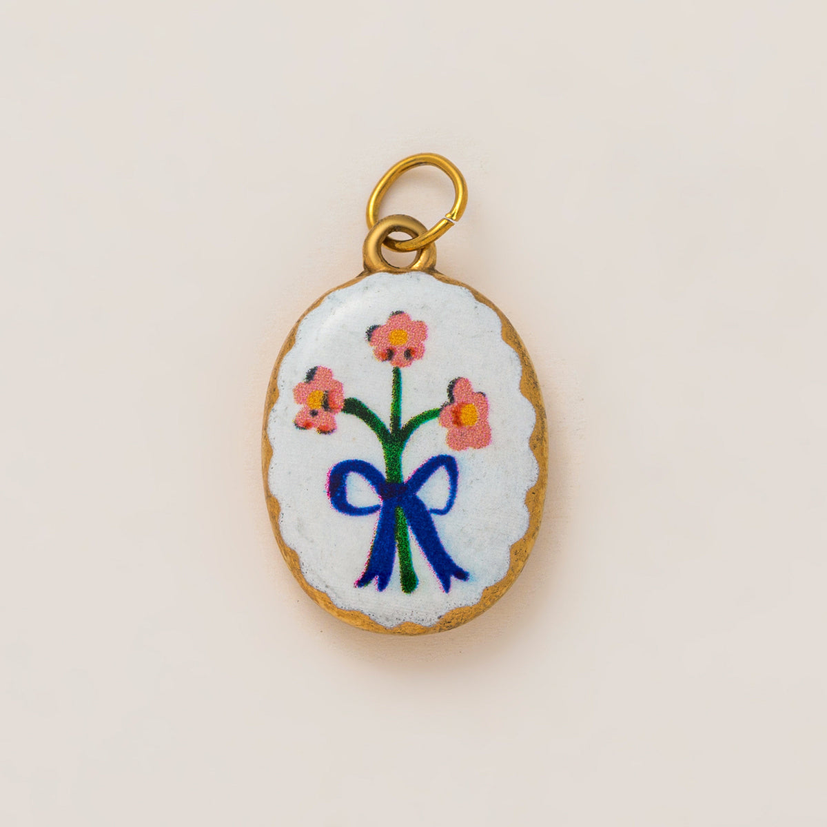 18K Gold-Plated Colorful Heart Pendant Charms