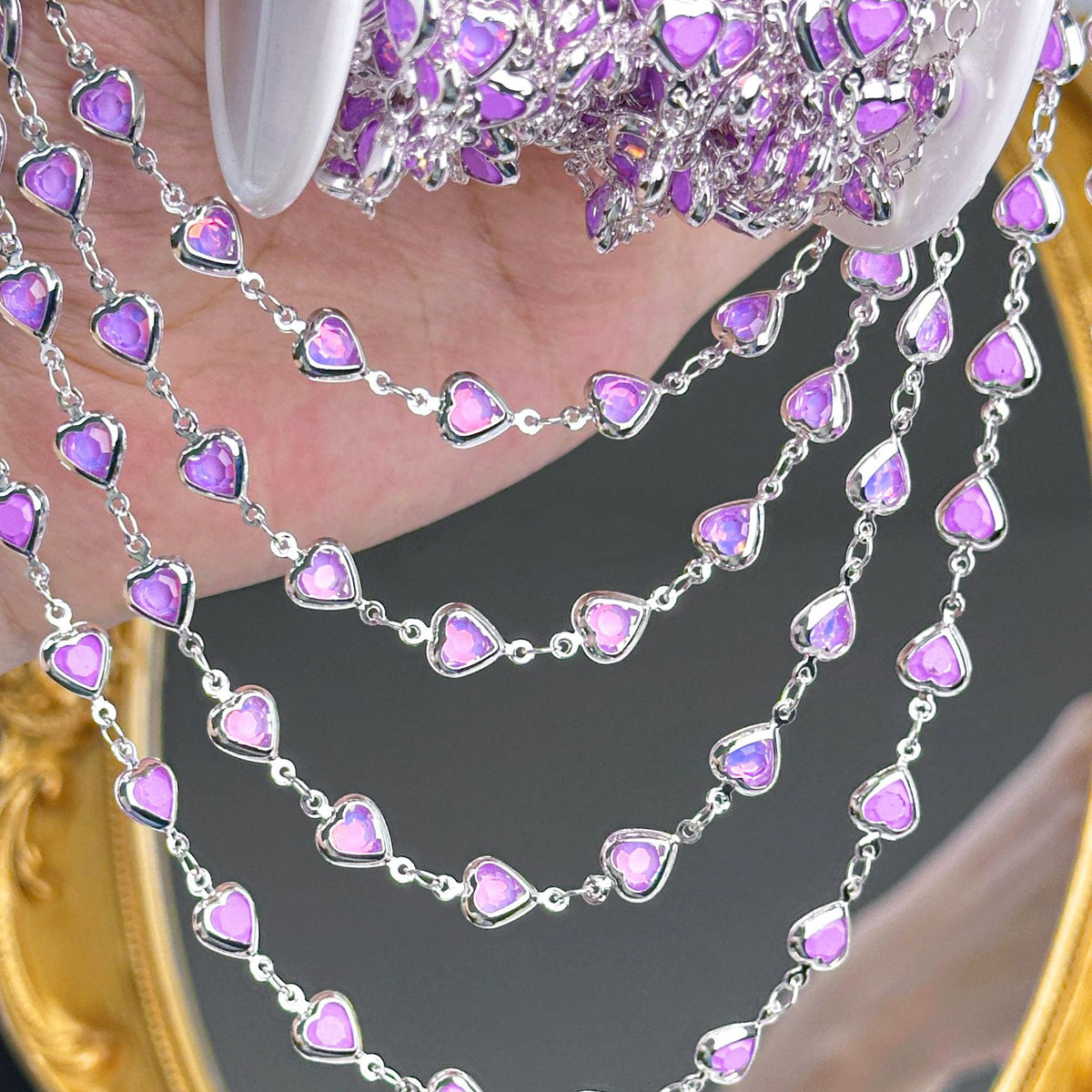 Purple Heart Decorative Chain – 10 Meters