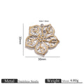 Vintage Five-Petal Flower Stainless Steel Pendant
