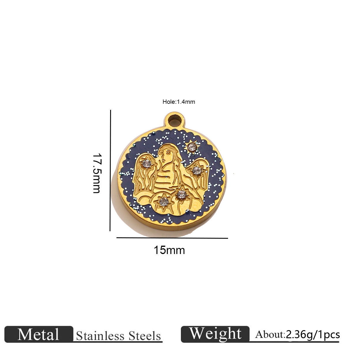 12 Zodiac Constellation Charms