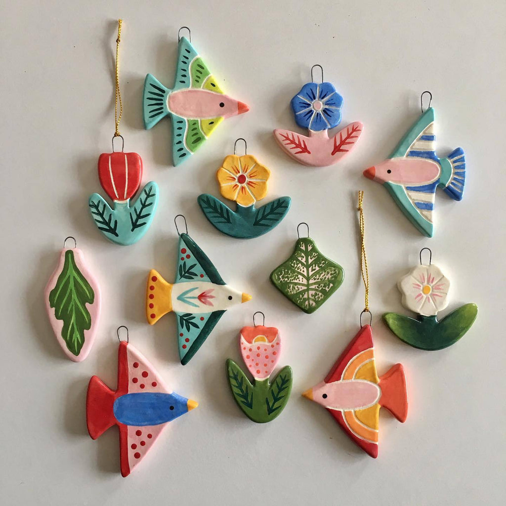 Bird & Flower Pendant Charms