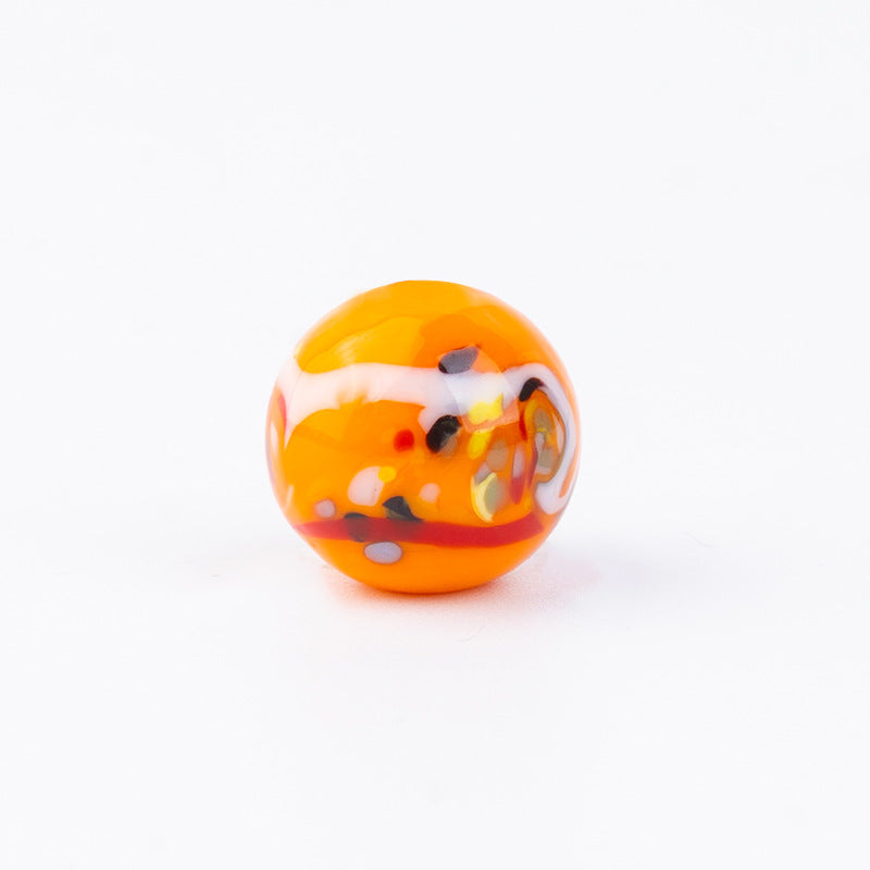 Painted Glass Round Beads