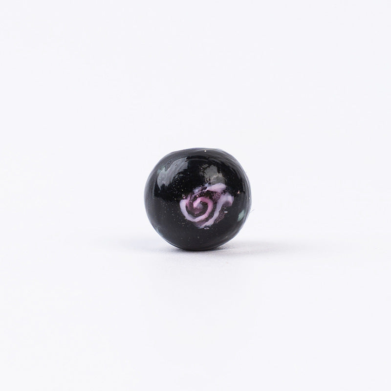 Double-Sided 3D Flower Glass Beads