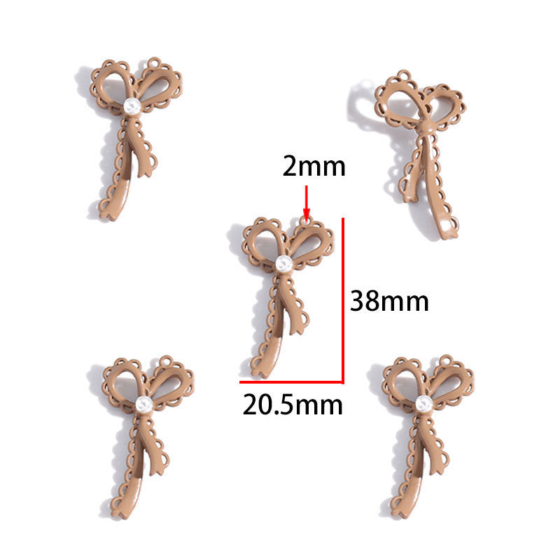 Colorful Painted Alloy Bow Charms – Fashion Ribbon Pendants for DIY Earrings, Necklaces, Hair Accessories & Jewelry Making