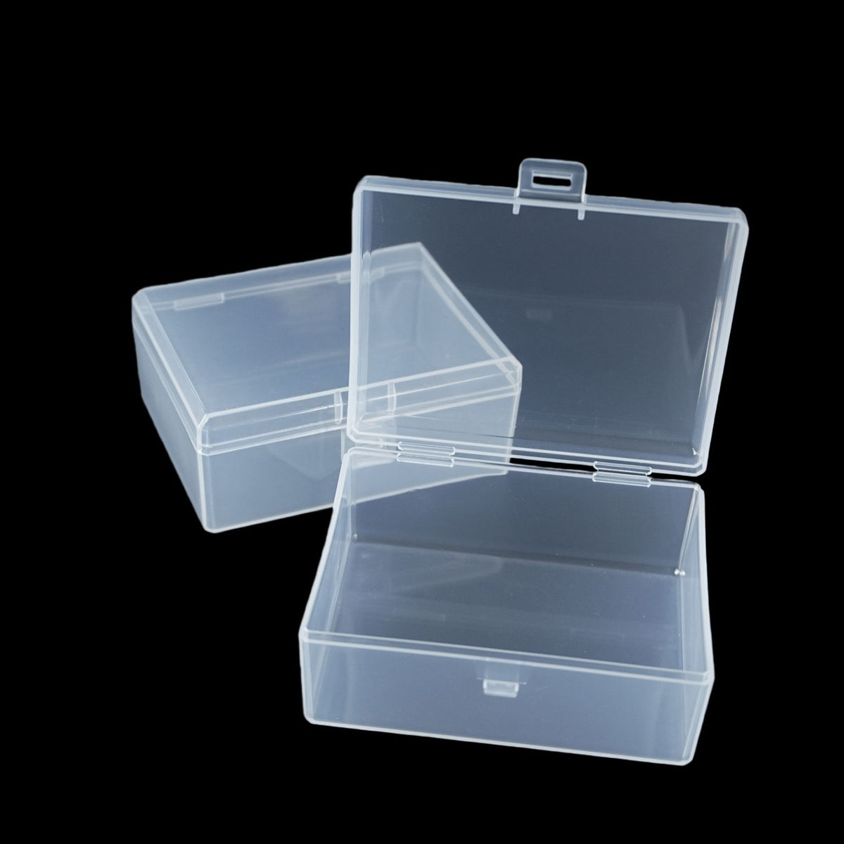 Clear Rectangular PP Plastic Storage Box – Transparent Small Parts Organizer for Jewelry Beads, Charms, Craft Supplies & Hardware