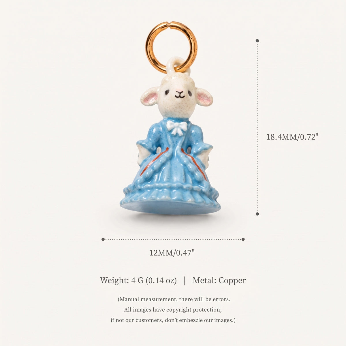18K Gold-Plated Cute Cartoon Pendant Charms