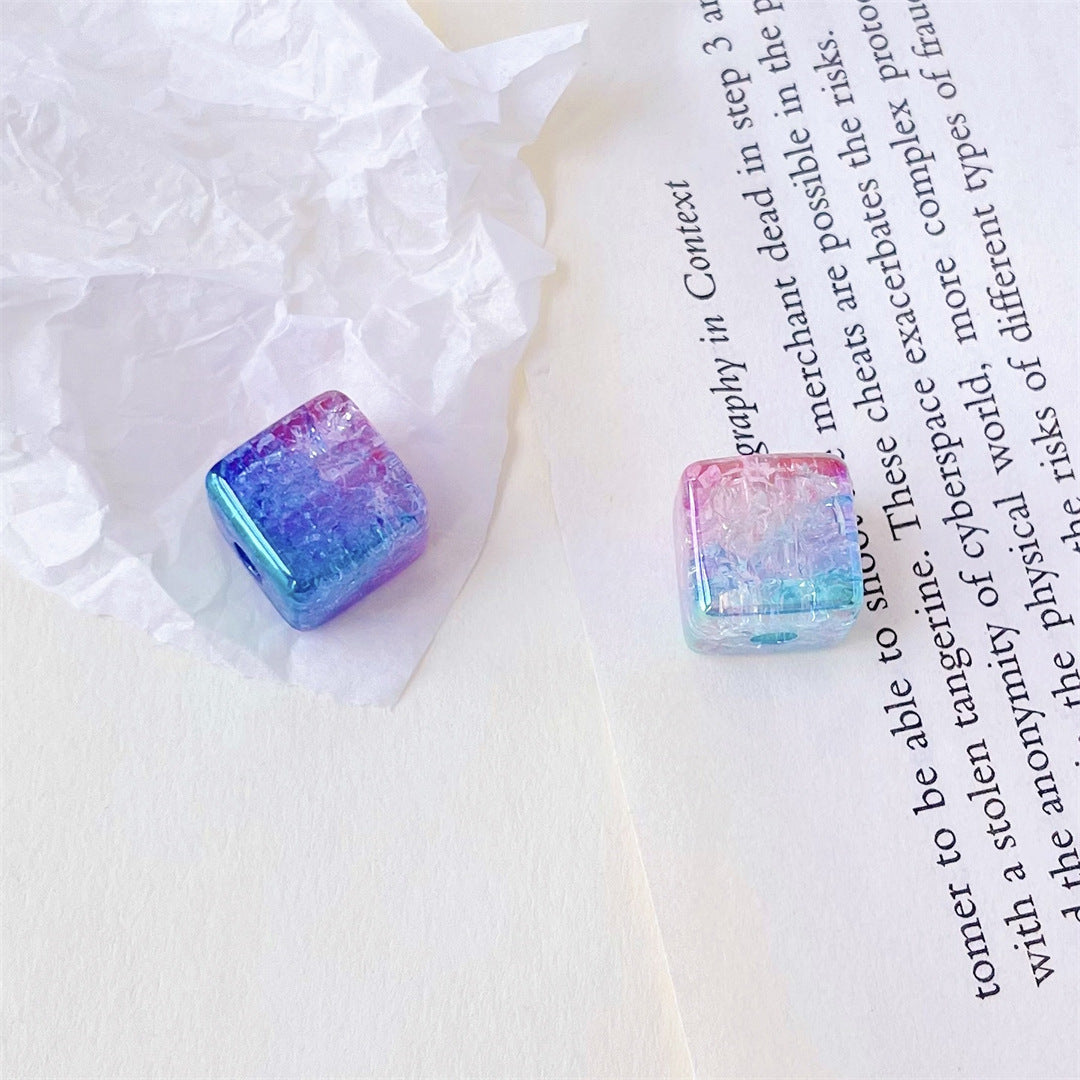 Colorful Gradient Acrylic Square Beads