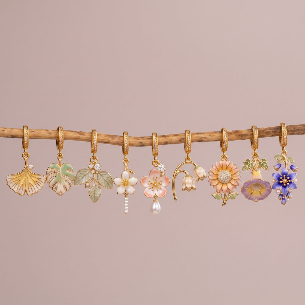 Botanical Flower Charms