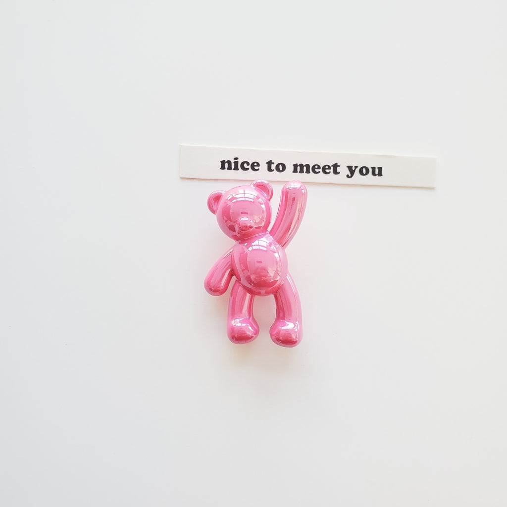 Cream Candy Bear Acrylic Beads