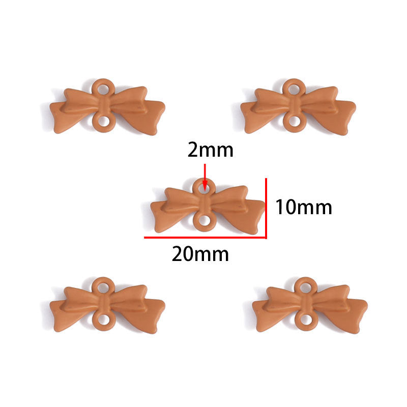Colorful Painted Alloy Bow Charms – Fashion Ribbon Pendants for DIY Earrings, Necklaces, Hair Accessories & Jewelry Making