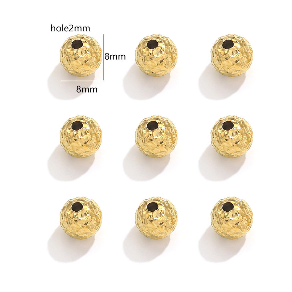 Textured Stainless Steel Tube Beads