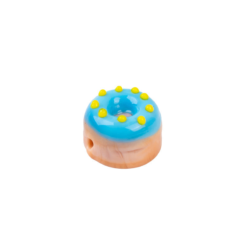 Cute Colorful Donut Glass Beads