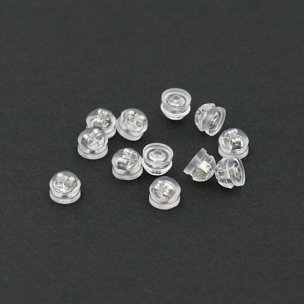 Silicone Earring Backs with Metal Core