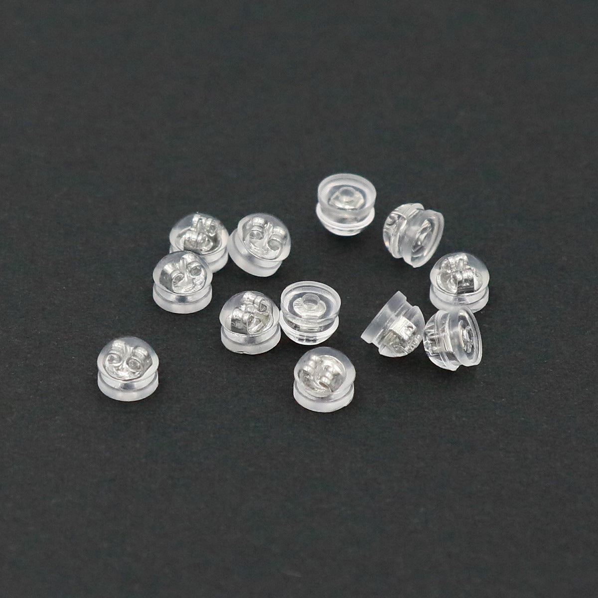 Silicone Earring Backs with Metal Core