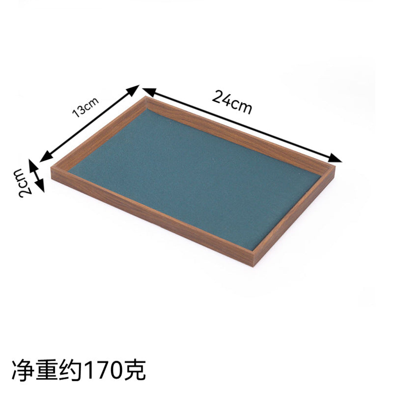 Black Walnut-Pattern Wooden Display Tray – Multi-Purpose Jewelry, Watch & Eyeglasses Organizer for Boutique Counters, Craft Fairs & Gift Displays