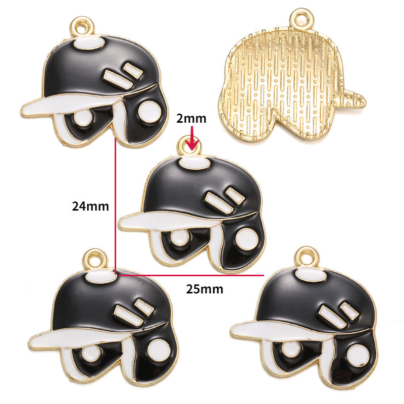 Sports Ball Alloy Charms – Colorful Enamel-Style Football, Basketball & Volleyball Pendants for DIY Bracelets, Keychains & Jewelry Making
