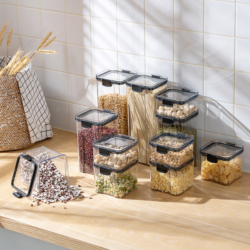 Clear Plastic Buckle-Lid Storage Containers – Transparent Latching Organizer Jars for Beads, Charms, Craft Supplies & Small Parts