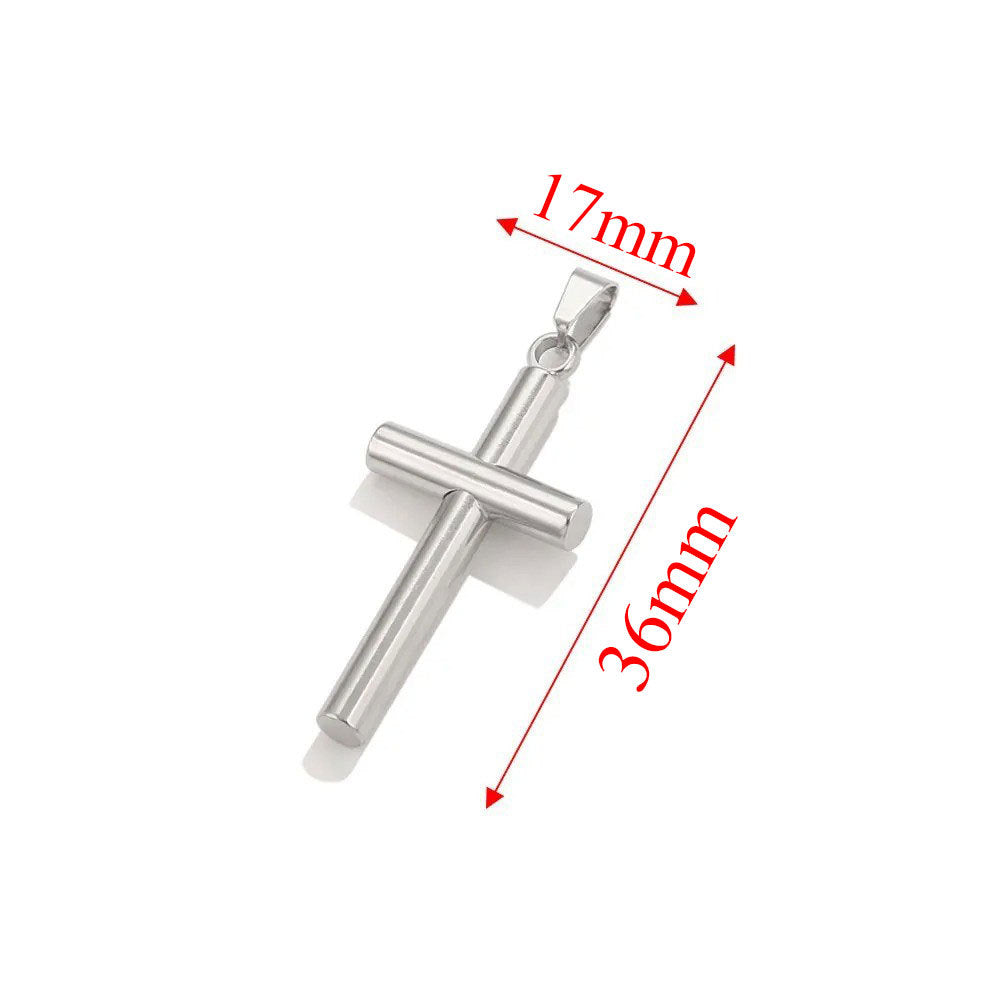 Stainless Steel Cross Pendant 5pcs