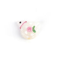 Lampwork Glass Dove Bird Beads – Polka Dot