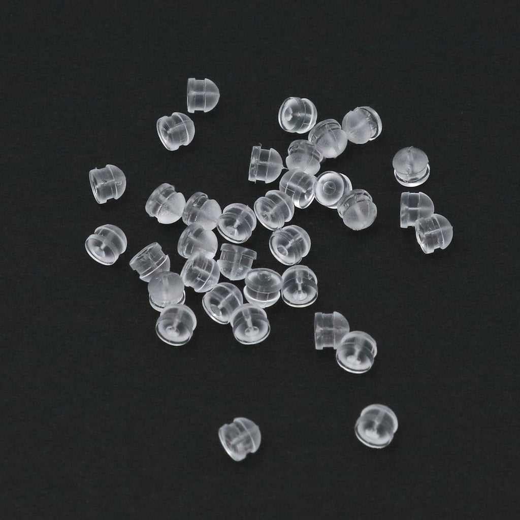 Silicone Earring Backs with Metal Core
