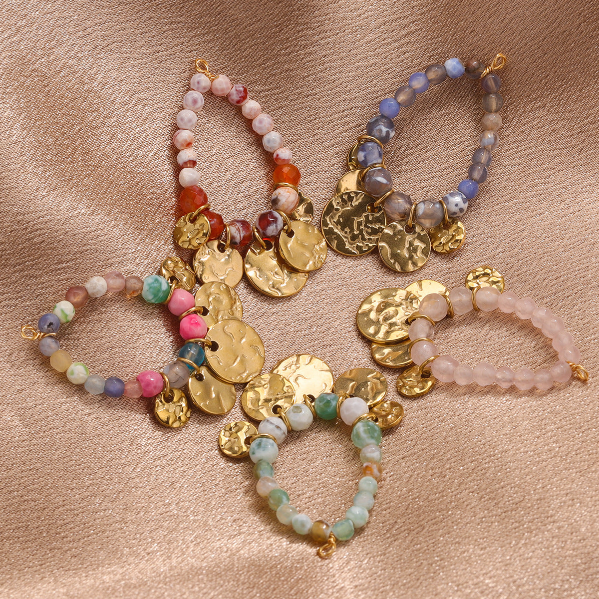 Bohemian Handwoven Teardrop Earring Pendants 2pcs