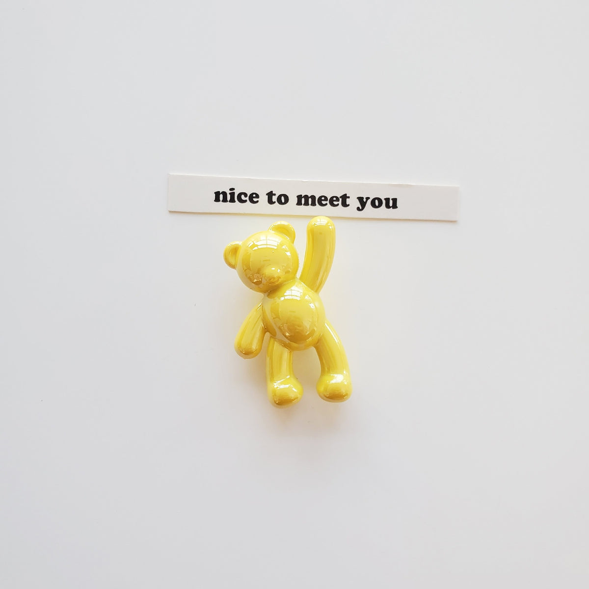 Cream Candy Bear Acrylic Beads