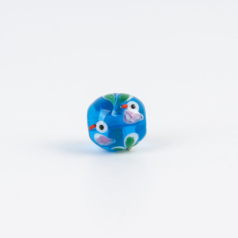 Cloisonné-Style Flower & Bird Beads