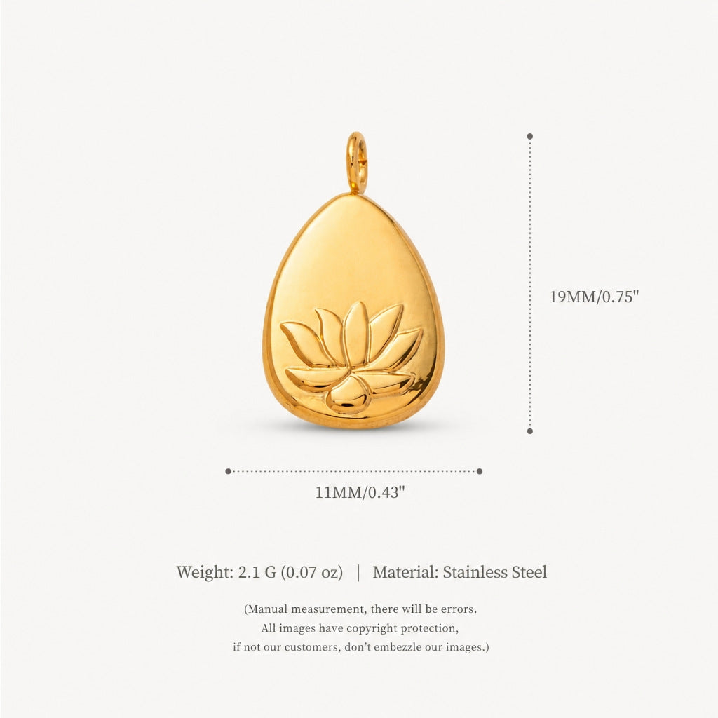 Elephant, Lotus & Heart Charms