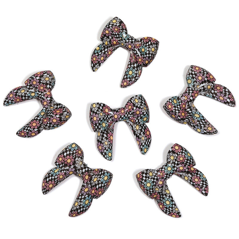 3D Iridescent Silicone Bow Beads