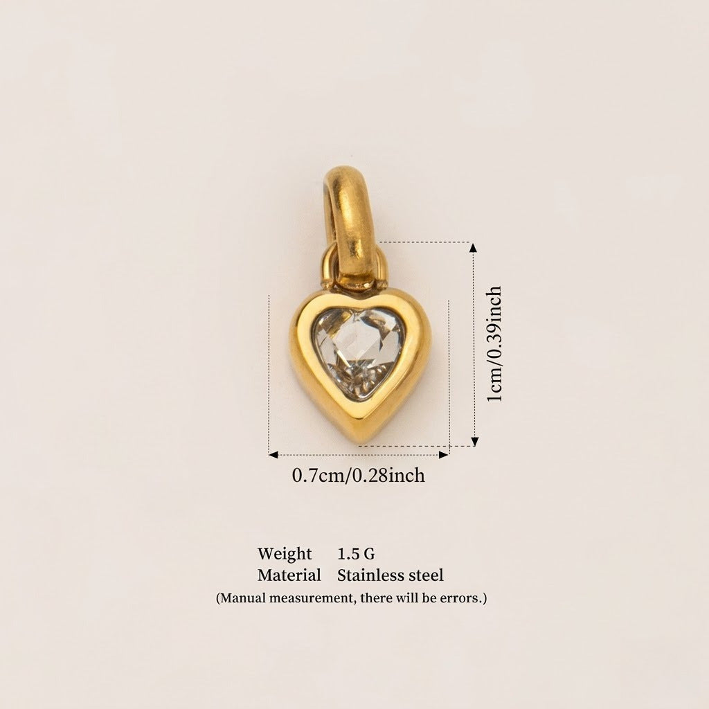 Heart Birthstone Charms
