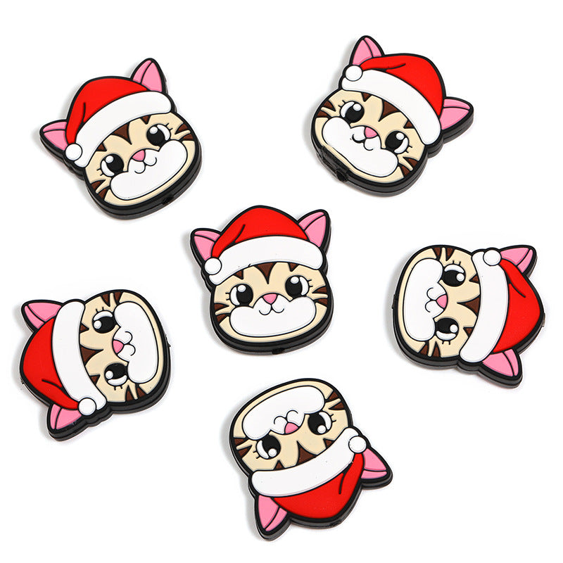 Christmas Cartoon Silicone Beads