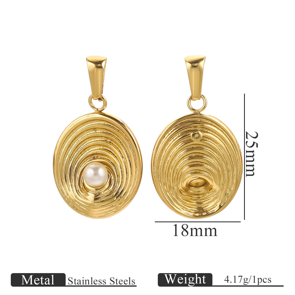 Irregular Imitation Pearl Stainless Steel Pendant