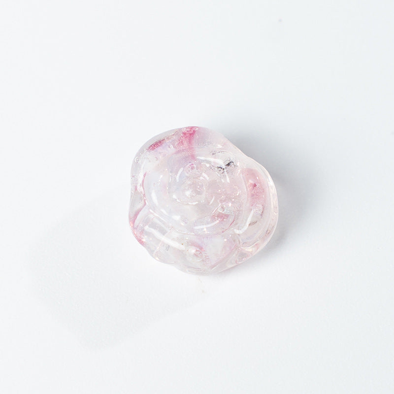 Glazed Rose Flower Beads – Side-Drilled