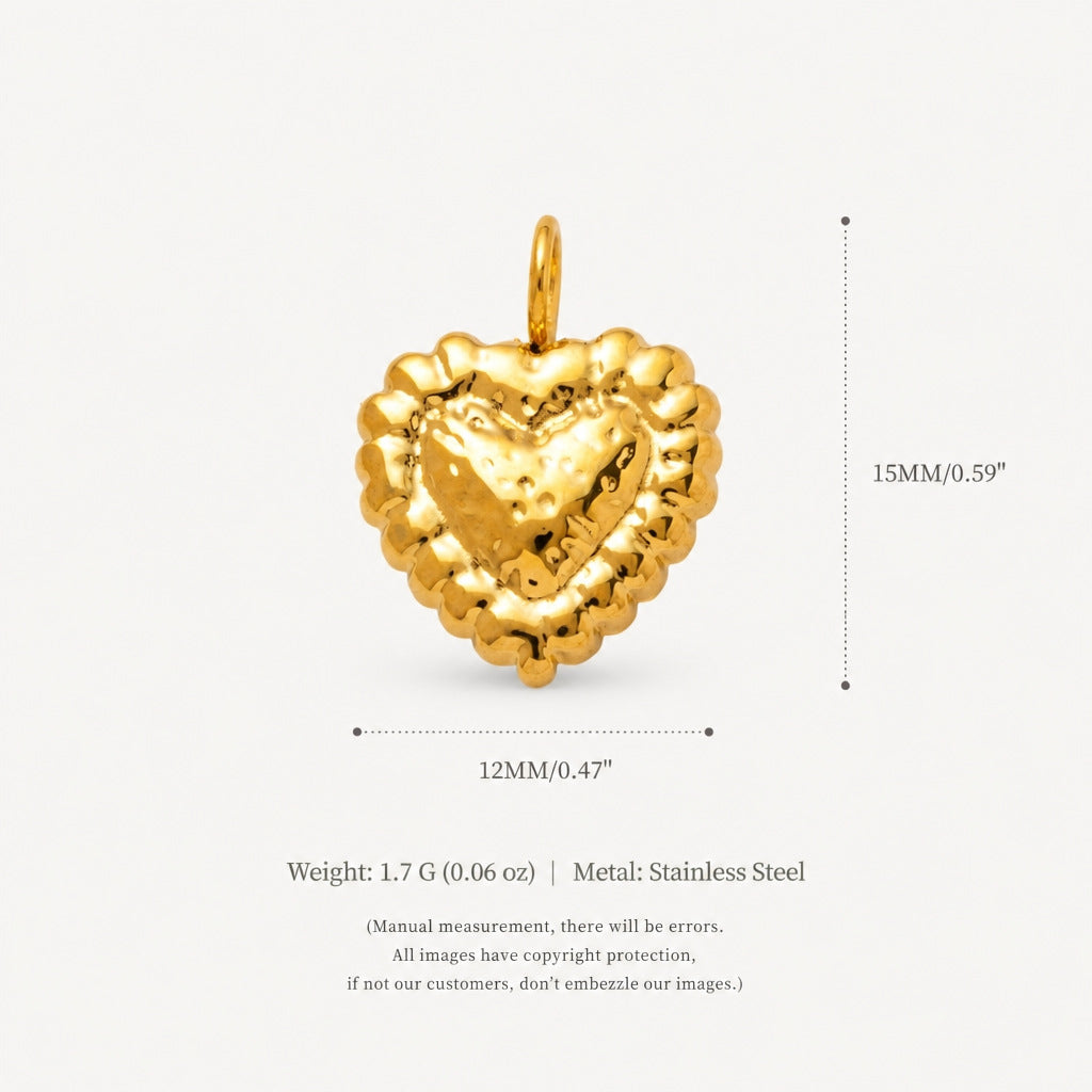 Elephant, Lotus & Heart Charms
