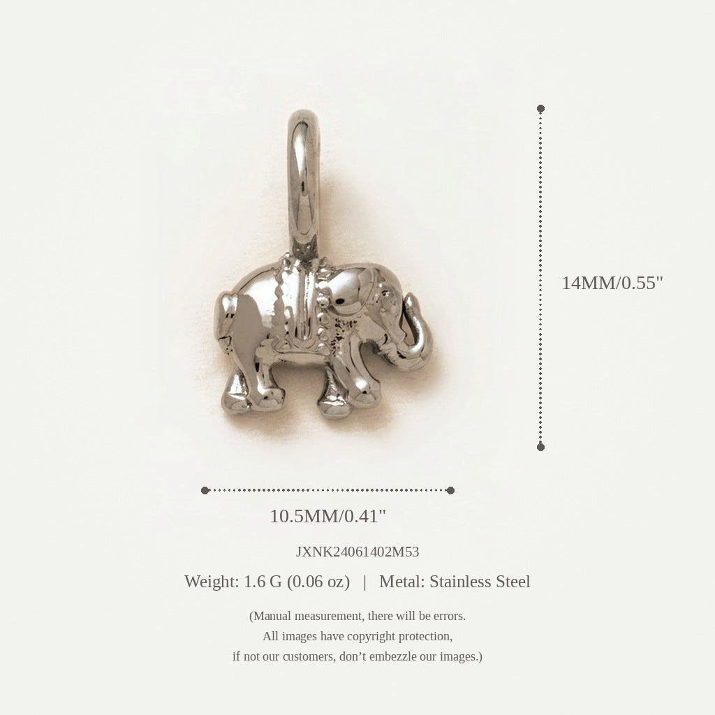 Elephant, Lotus & Heart Charms