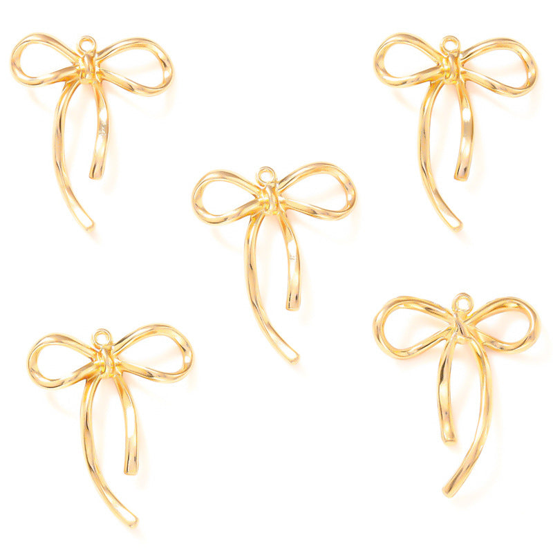 Colorful Alloy Bow Charms – Vintage Bow Tie Pendants for DIY Bracelets, Necklaces & Jewelry Making