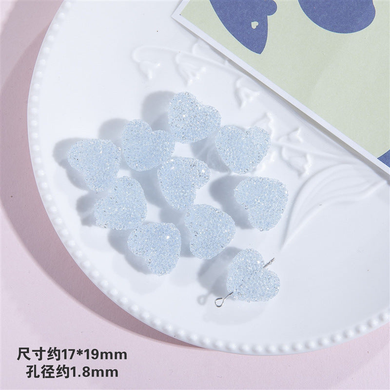 Candy Sugar Peach Heart Beads