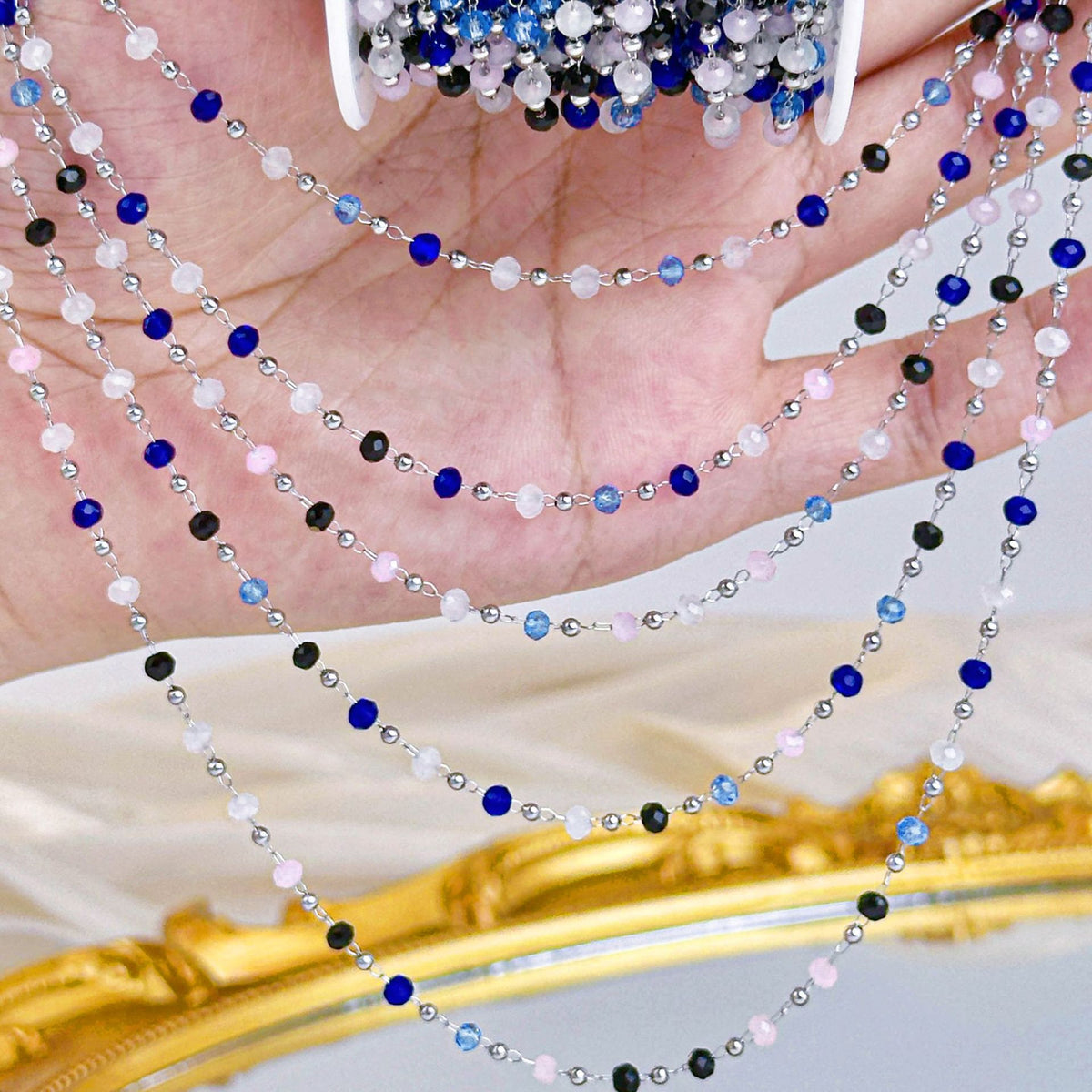 Sapphire Fringe Chain – 18 Meters