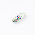 3D Silk-Pattern Glazed Waist Drum Beads