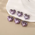 Two-Tone Pearl Heart Beads – Premium-Style Resin Electroplated Heart Beads for DIY Phone Charms, Bracelets, Keychains & Jewelry Making