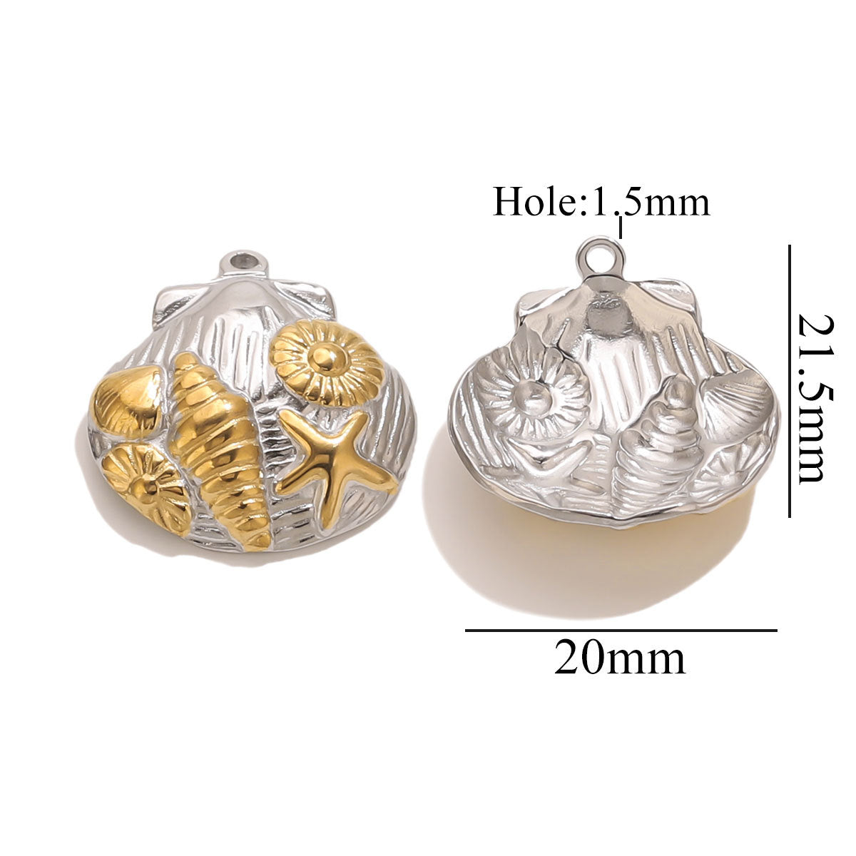 Vintage Stainless Steel Ocean Butterfly Pendant Charm for DIY Jewelry