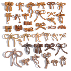 Colorful Painted Alloy Bow Charms – Fashion Ribbon Pendants for DIY Earrings, Necklaces, Hair Accessories & Jewelry Making