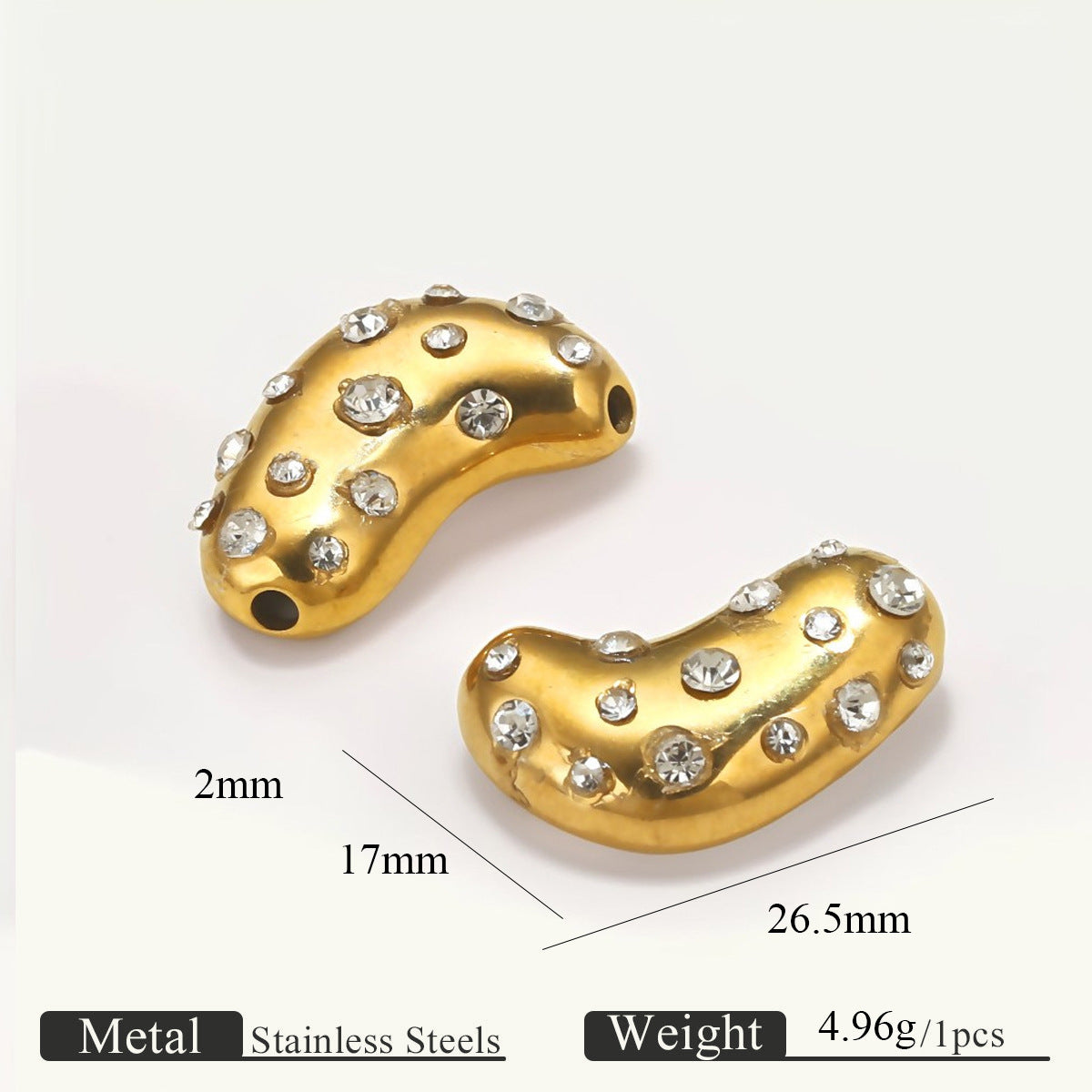 Mini Gold Bean Charms