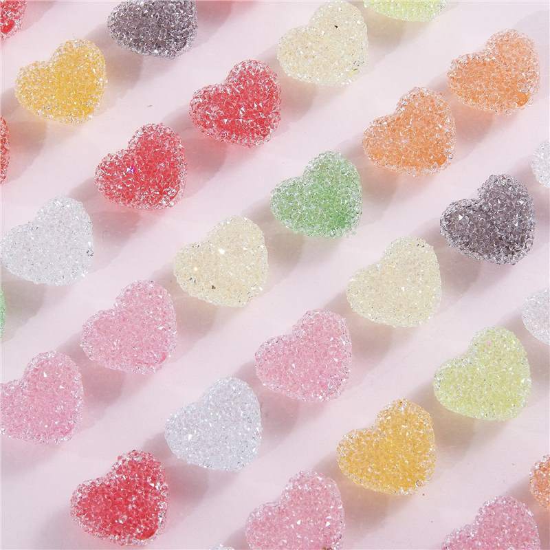 Candy Sugar Peach Heart Beads