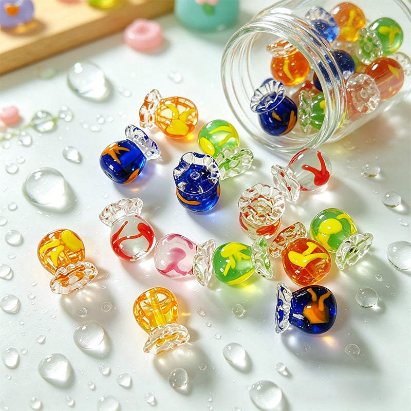 Fish Basket Lampwork Beads